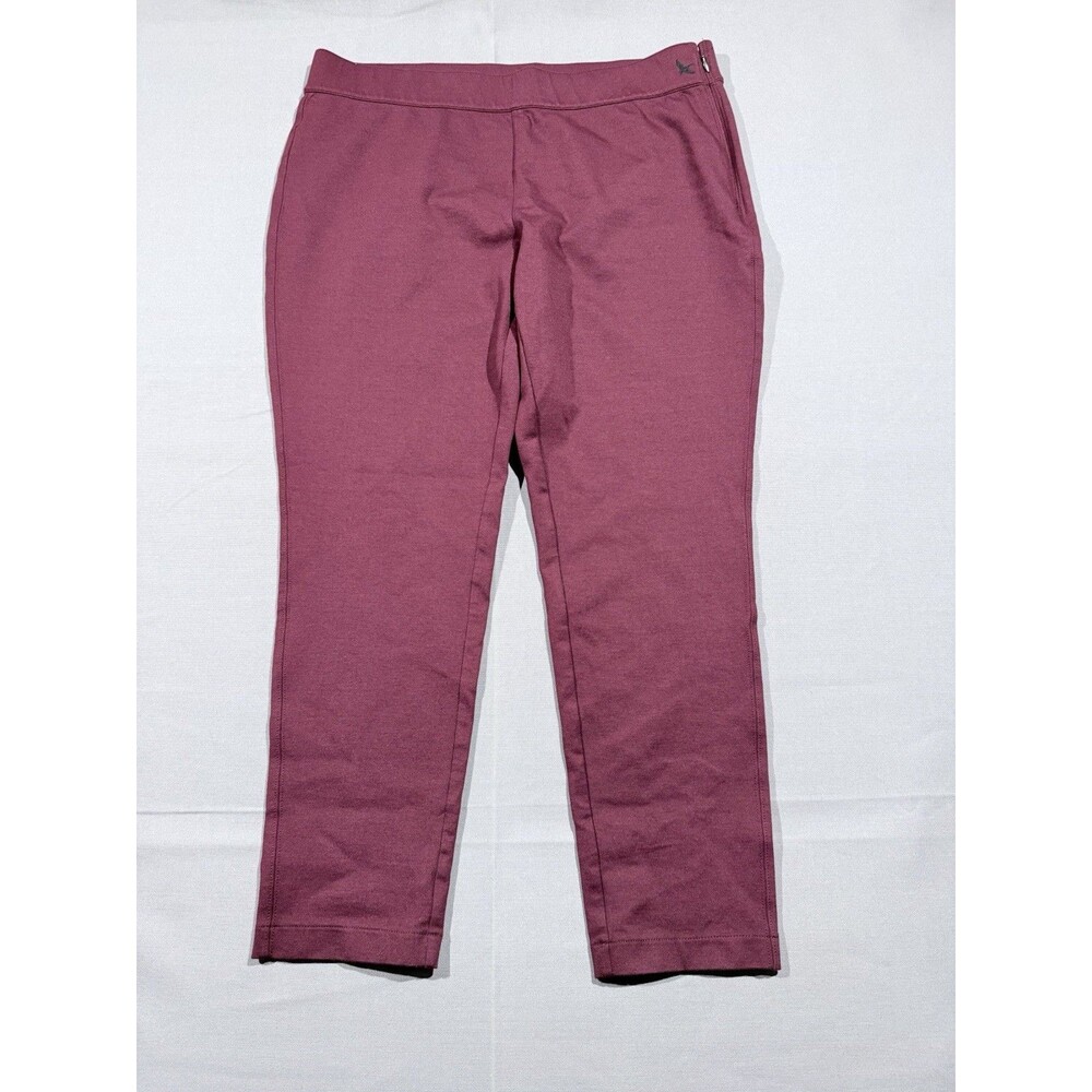 Eddie Bauer Womens Maroon Size 16 Pull On Pants Side Zipper